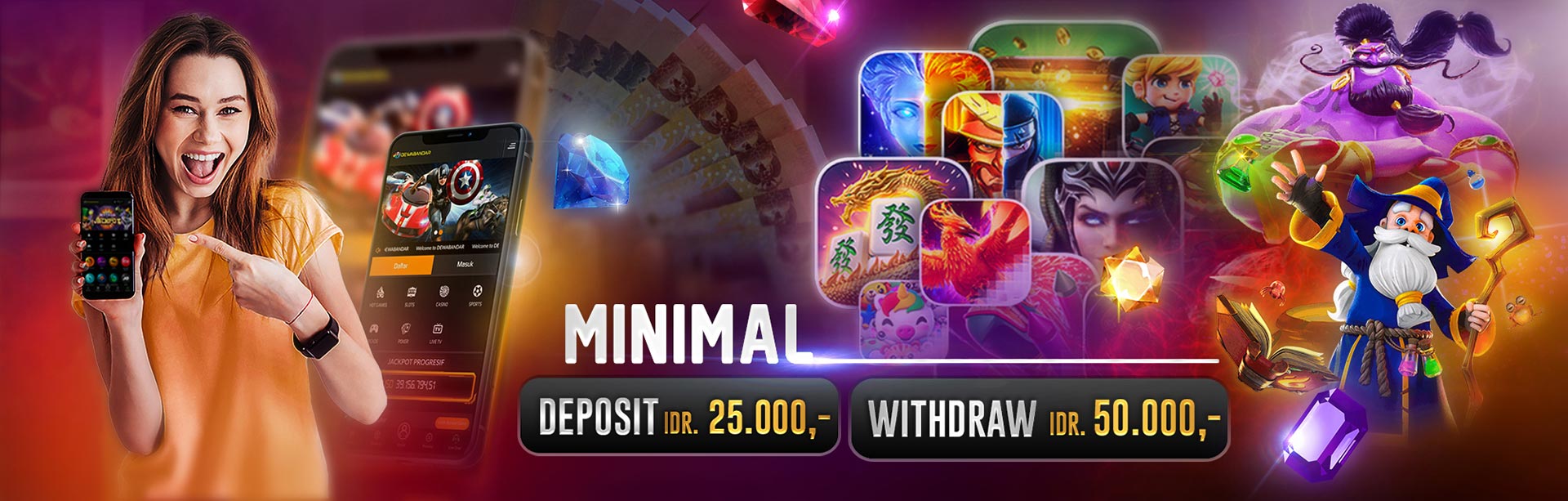 minimal deposit 25k dan withdraw 50k